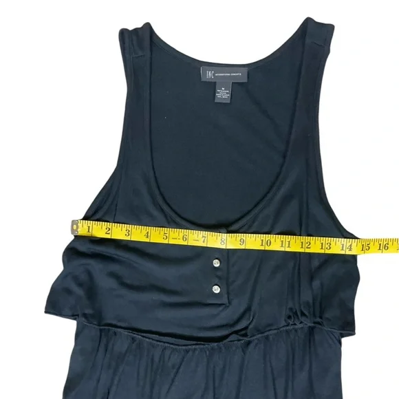 NWT INC International Concepts Black Tiered Tank Top (TSE-V) - Picture 5 of 9